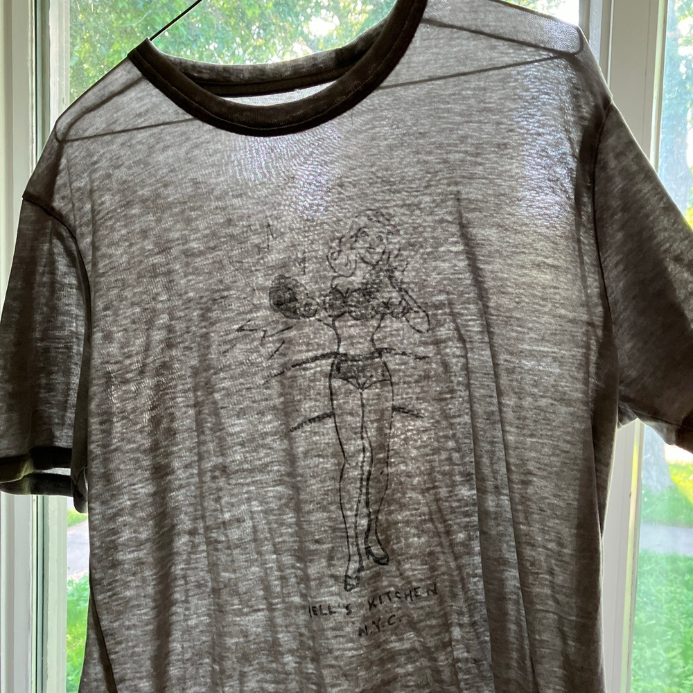 Lucky Brand T-Shirt Venice Burnout Hell's Kitchen Boxing‎ Graphic Mens Large